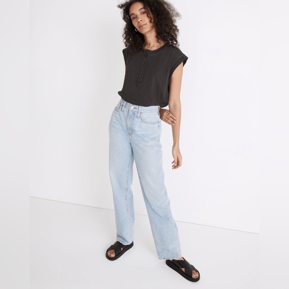 NWT Madewell Baggy Straight Jeans in Berteau Wash size 26 - Picture 3 of 8
